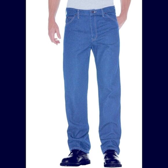 Dickies regular straight Fit Work Jeans Blue 46x32 - Picture 1 of 9